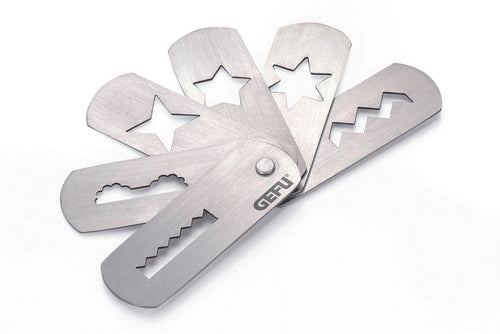 Accessoire à pâtisserie Gefu Trica taille 5 ou 7/8 inox - 6 motifs