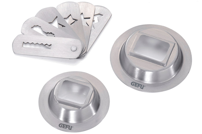 Accessoire à pâtisserie Gefu Trica taille 5 ou 7/8 inox - 6 motifs