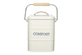 Bac à compost KitchenCraft Living Nostalgia en acier crème 3L