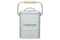 Bac à compost KitchenCraft Living Nostalgia en acier gris 3L