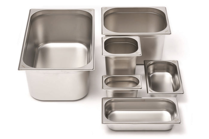 Bac gastronorme GN 1/3 inox 18/0 700ml Comas - Hauteur 2cm