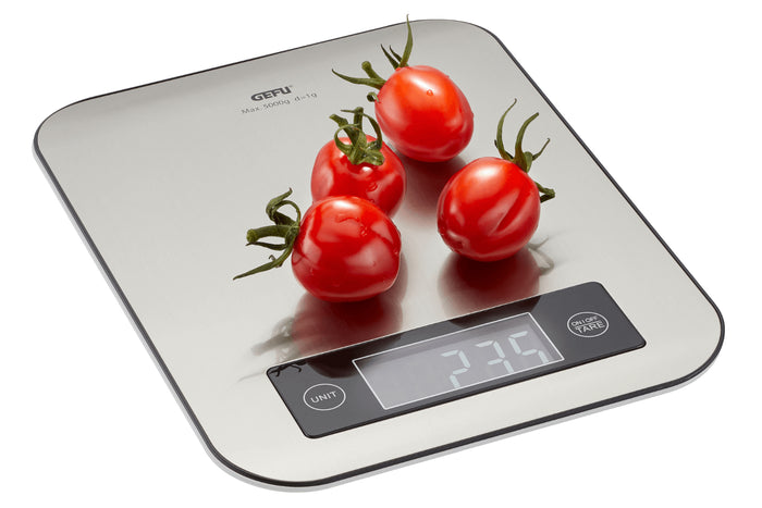 Balance de cuisine Gefu Score avec application d'analyse de la valeur nutritive