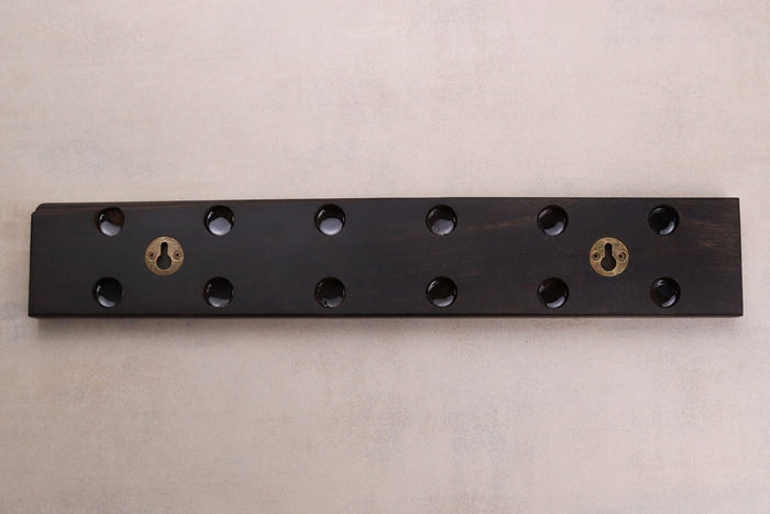 Barre aimantée artisanale Essences Creations en ébène du Gabon 45cm 6 places - N°3