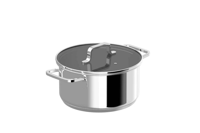 Batterie de cuisine 7 pièces Berghoff Dina Helix en acier inoxydable recyclé