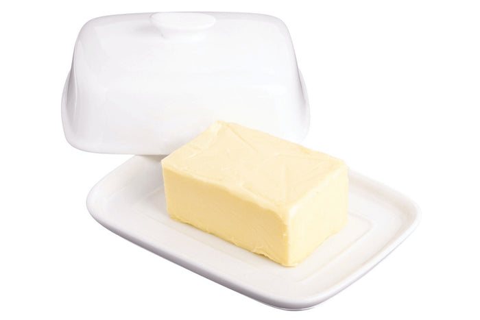 Beurrier KitchenCraft en porcelaine blanche 18cm
