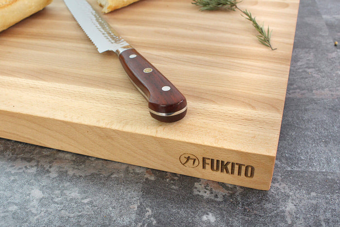 Billot de cuisine Fukito en bois de hêtre certifié FSC - 45 x 30 x 4 cm