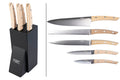Bloc 5 couteaux de cuisine Homey's Bokträ manches en hêtre