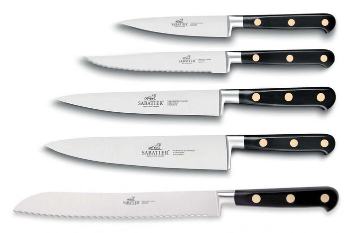 Bloc 5 couteaux de cuisine Sabatier Cambridge en frêne Chef + ciseaux
