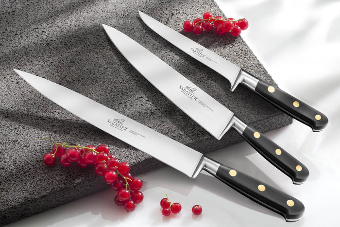 Bloc 5 couteaux de cuisine Sabatier Cambridge en frêne Chef + ciseaux