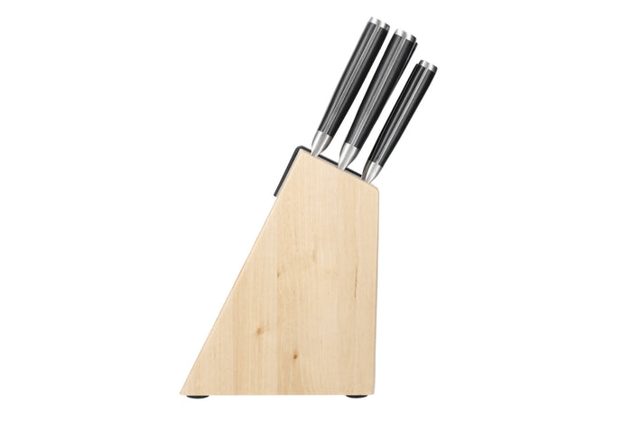 Bloc 5 couteaux Kitchen Aid Gourmet en bois de bouleau