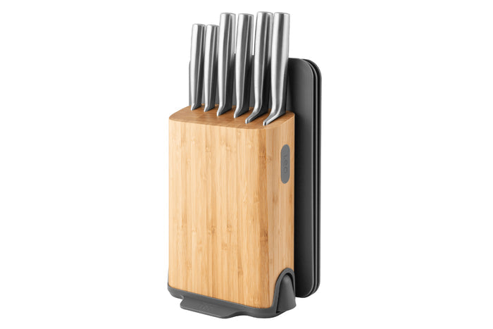 Bloc 6 couteaux Berghoff Legacy avec aiguiseur et 3 planches