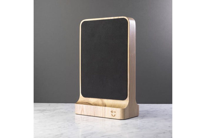 Bloc aimanté Bisbell en frêne soft touch pour 8 couteaux