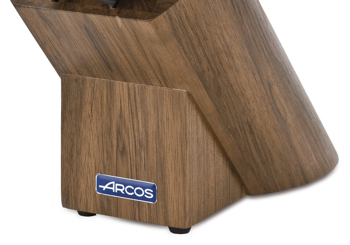 Bloc en noyer 5 couteaux Arcos UNIVERSAL lames acier inox NITRUM