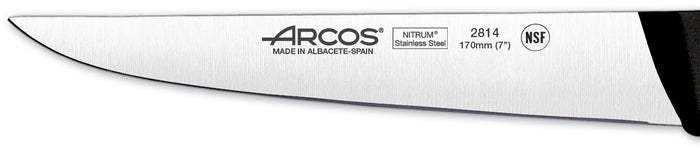 Bloc en pin 5 couteaux + ciseaux Arcos UNIVERSAL lames acier inox NITRUM