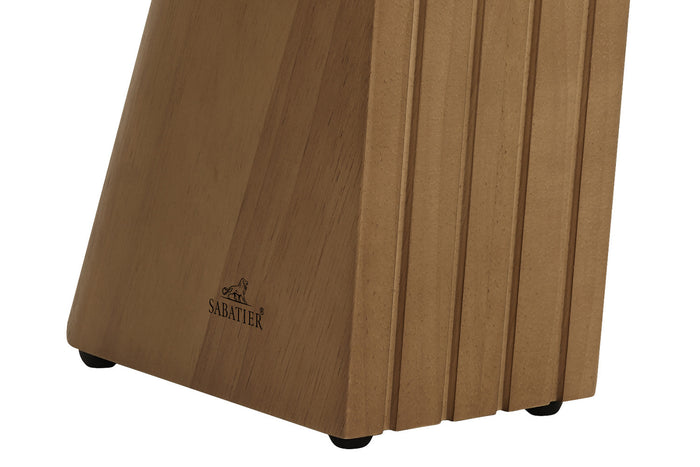 Bloc Sabatier International Auckland en bois de pin et hévéa + 5 couteaux Draco