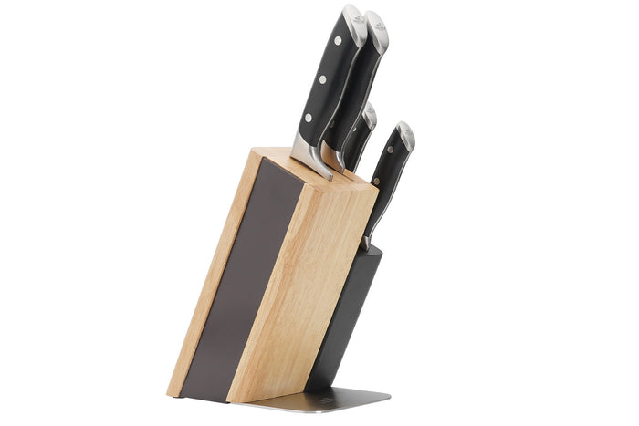 Bloc Sabatier International Oslo en bois + 4 couteaux Hercules