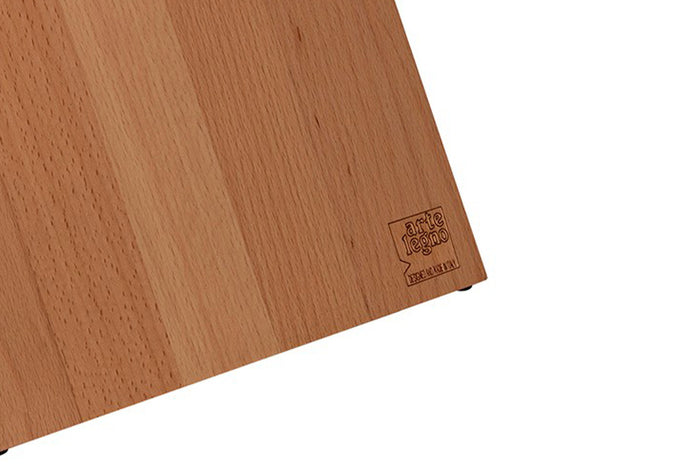 Bloc vide aimanté Artelegno Milano en bois de hêtre pour 5 couteaux de cuisine