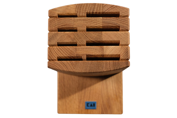 Bloc vide en chêne pour 8 couteaux Wasabi Black KAI