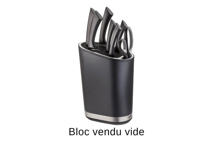 Bloc vide Gefu Smartline en polymère noir et inox 28 compartiments