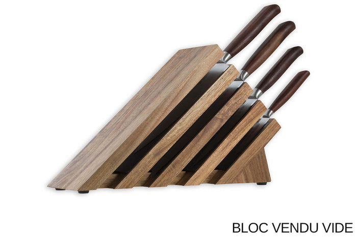 Bloc vide magnétique Messermeister Next Level en acacia jusqu'à 16 couteaux