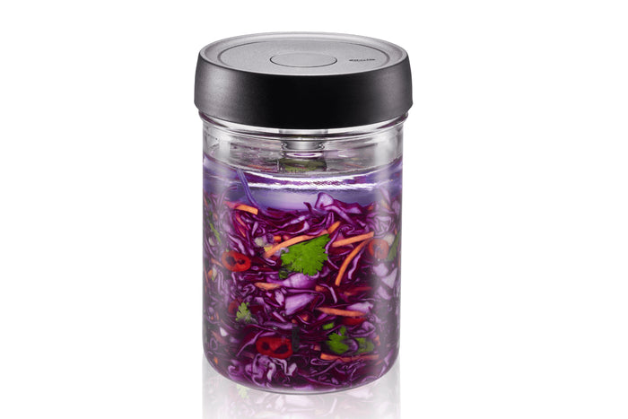 Bocal à fermenter Gefu Nativo 1L avec poids en verre