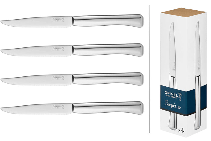 Boîte de 4 couteaux de table Opinel Perpétue tout en acier inox
