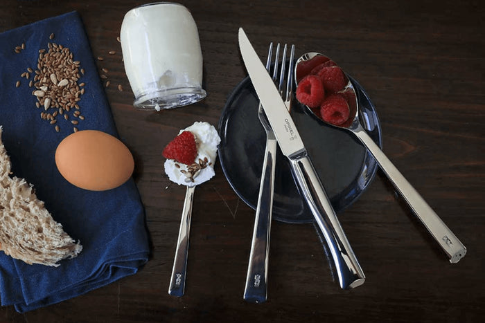 Boîte de 4 couteaux de table Opinel Perpétue tout en acier inox