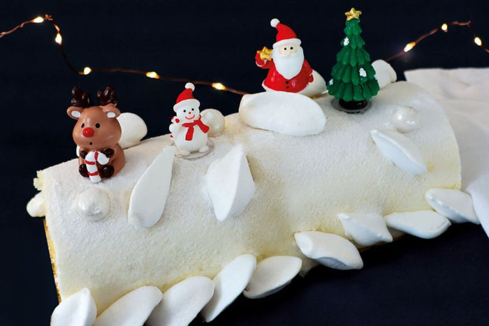 Boîte de 4 décors Scrapcooking Sweet Xmas pour bûche de Noël