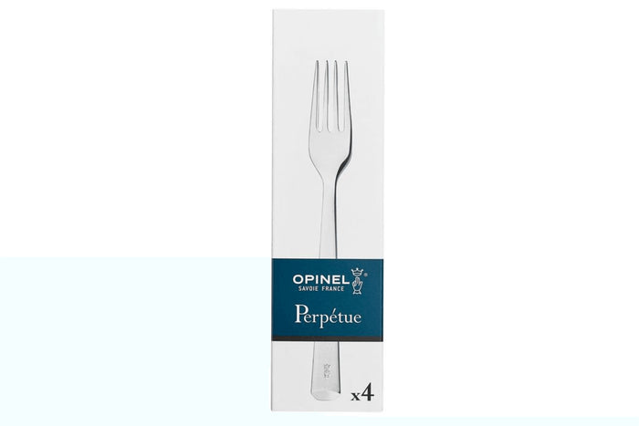 Boîte de 4 fourchettes de table Opinel Perpétue tout en acier inox