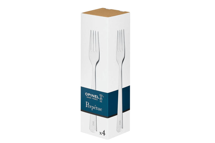 Boîte de 4 fourchettes de table Opinel Perpétue tout en acier inox