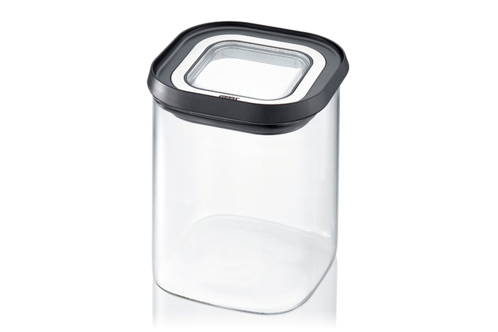 Boîte de conservation Gefu Pantry en verre borosilicate 900ml + 3 étiquettes autocollantes