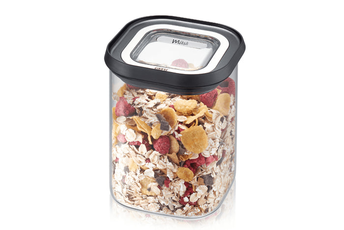 Boîte de conservation Gefu Pantry en verre borosilicate 900ml + 3 étiquettes autocollantes