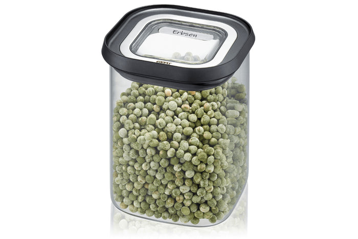 Boîte de conservation Gefu Pantry en verre borosilicate 900ml + 3 étiquettes autocollantes