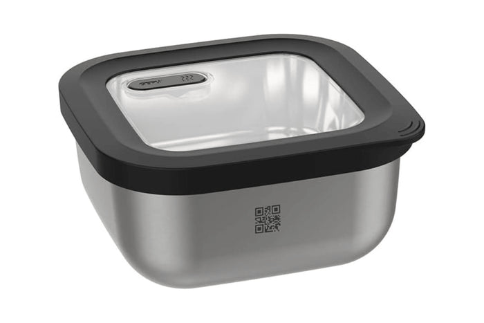 Boîte de conservation Gefu Provido carrée 1800ml en acier inox