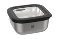 Boîte de conservation Gefu Provido carrée 1800ml en acier inox
