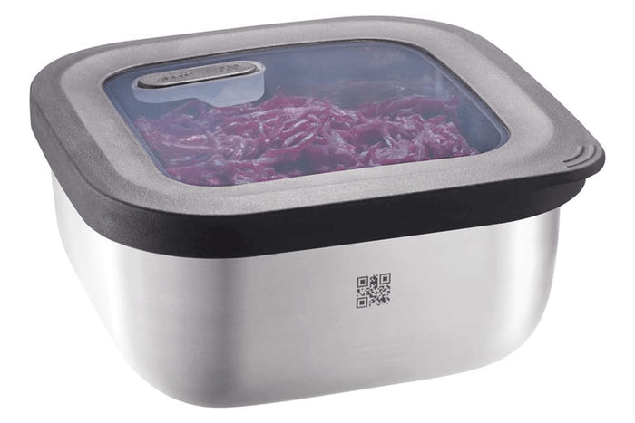 Boîte de conservation Gefu Provido carrée 400ml en acier inox