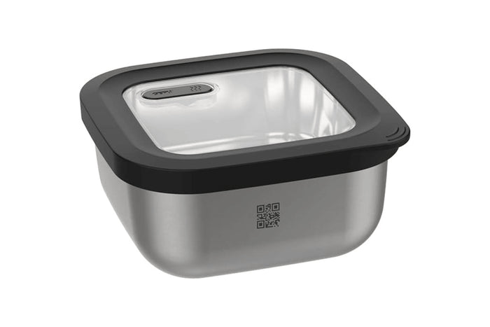 Boîte de conservation Gefu Provido carrée 900ml en acier inox