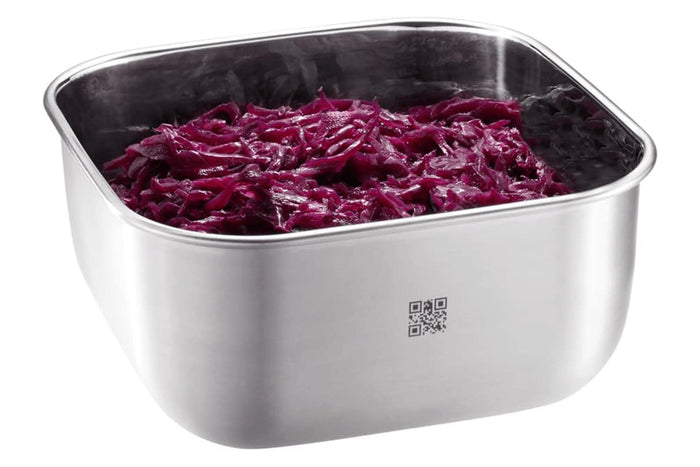 Boîte de conservation Gefu Provido carrée 900ml en acier inox