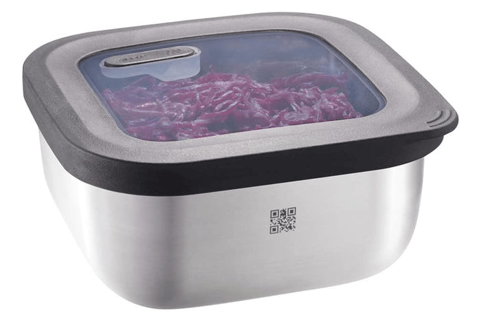 Boîte de conservation Gefu Provido carrée 900ml en acier inox