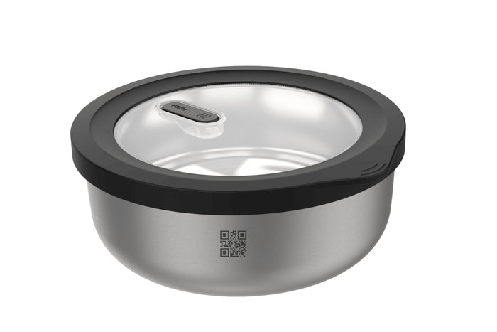 Boîte de conservation Gefu Provido ronde 1000ml en acier inox