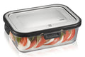 Boîte de conservation rectangulaire au frais Gefu Milo en verre borosilicaté et acier inox 1000ml