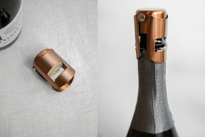 Bouchon à champagne Barcraft en acier inoxydable finition cuivrée