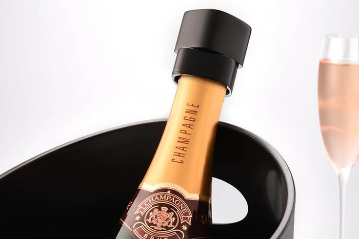 Bouchon de conservation spécial champagne Cheer Moda Bubble - Noir & Bronze