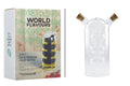 Bouteille à huile et vinaigre 2 en 1 KitchenCraft World of Flavours en verre 300ml et 100ml