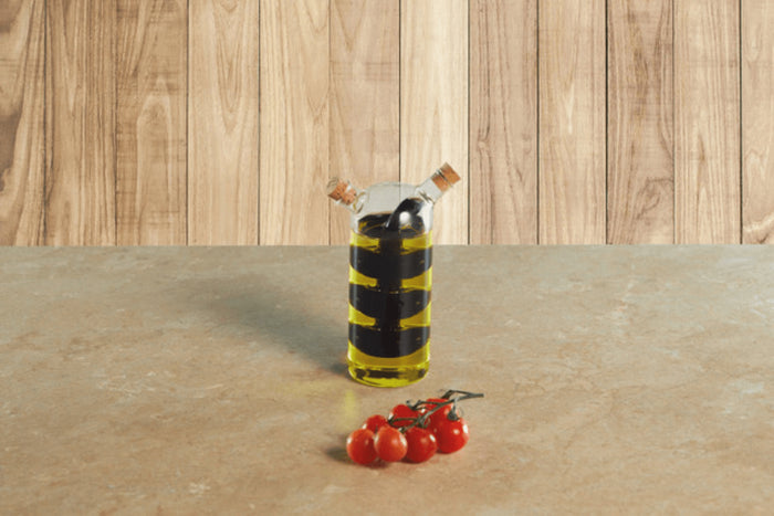 Bouteille à huile et vinaigre 2 en 1 KitchenCraft World of Flavours en verre 300ml et 100ml