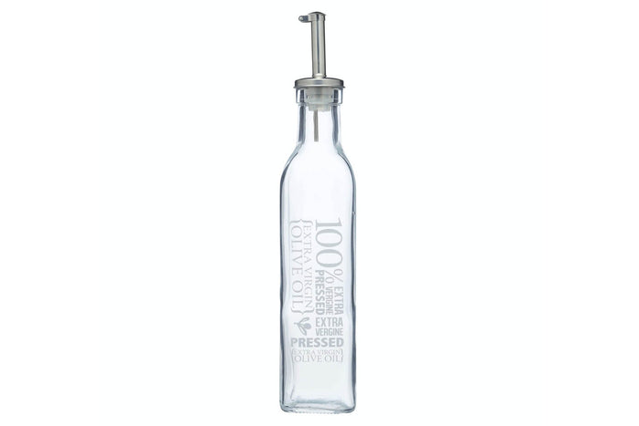 Bouteille à huile / vinaigre KitchenCraft World of Flavours en verre décoré 270ml
