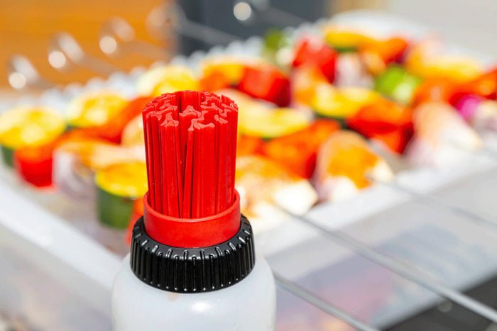 Bouteille à sauce pour barbecue MasterClass en polymère avec 3 têtes interchangeables