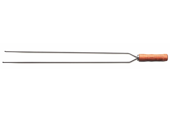 Brochette double Tramontina Churrasco en inox et bois 85cm