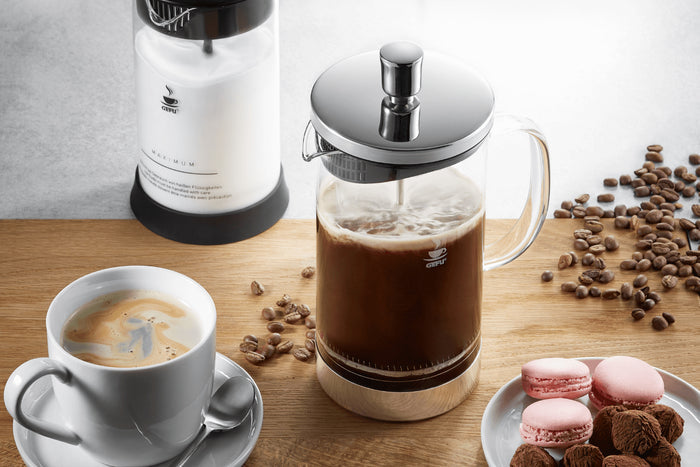 Cafetière à piston Gefu Diego en inox et verre borosilicate 1000ml