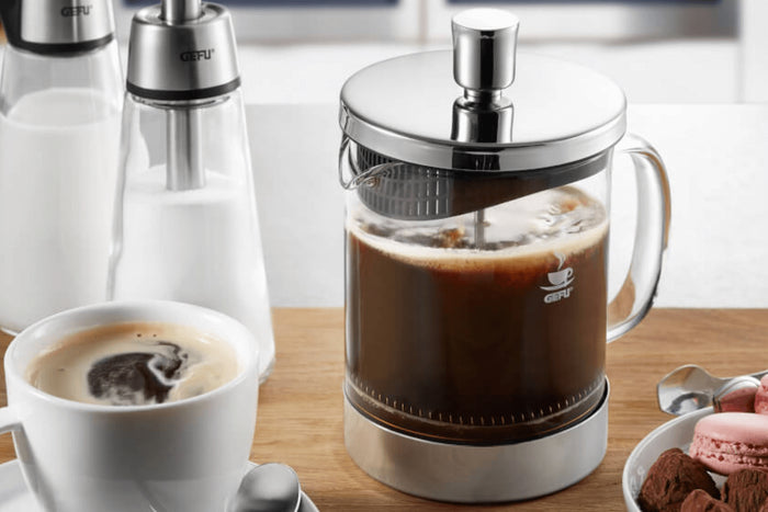 Cafetière à piston Gefu Diego en inox et verre borosilicate 600ml